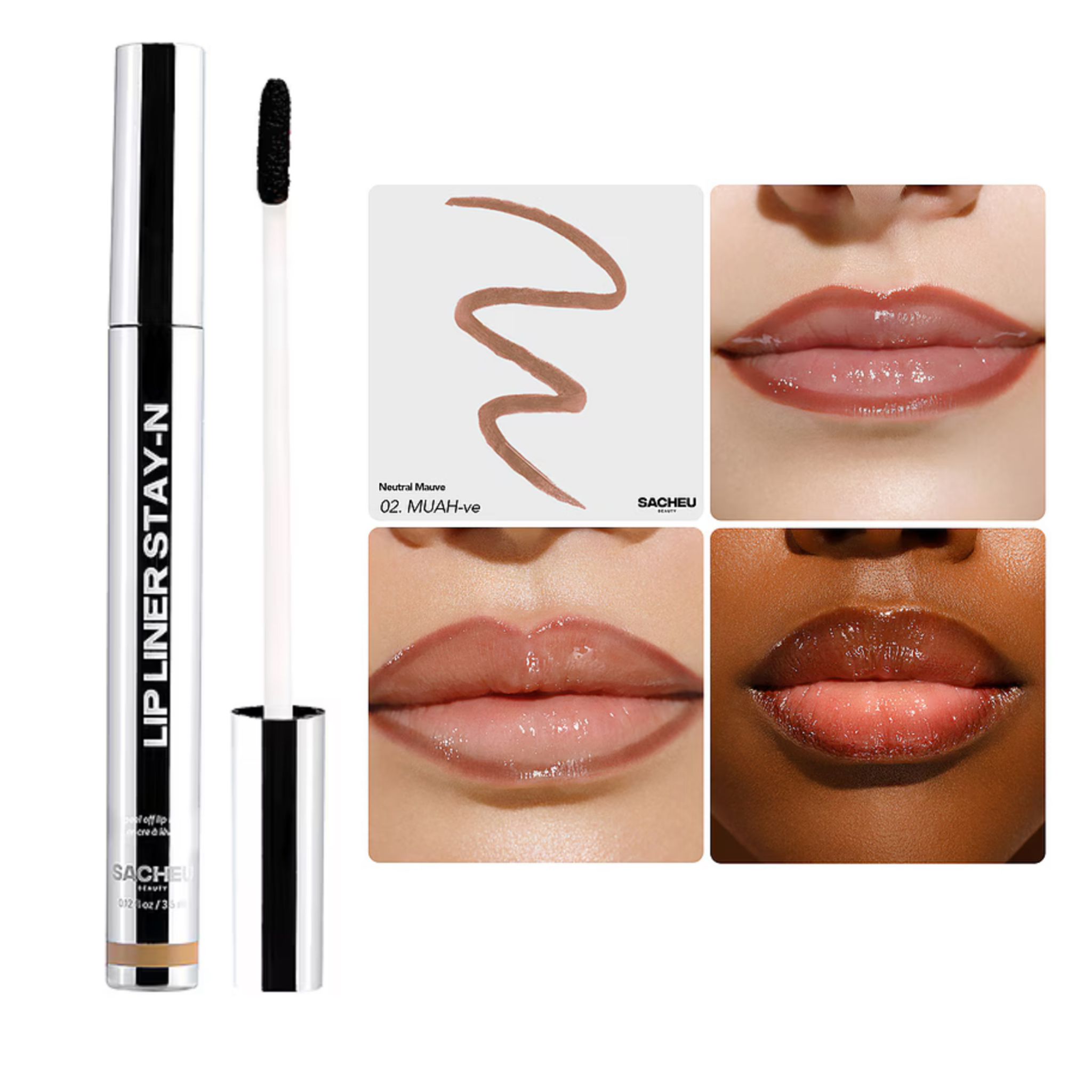 LIP LINER STAY-N PEEL OFF LIP LINER Sacheu - 02 Muahve