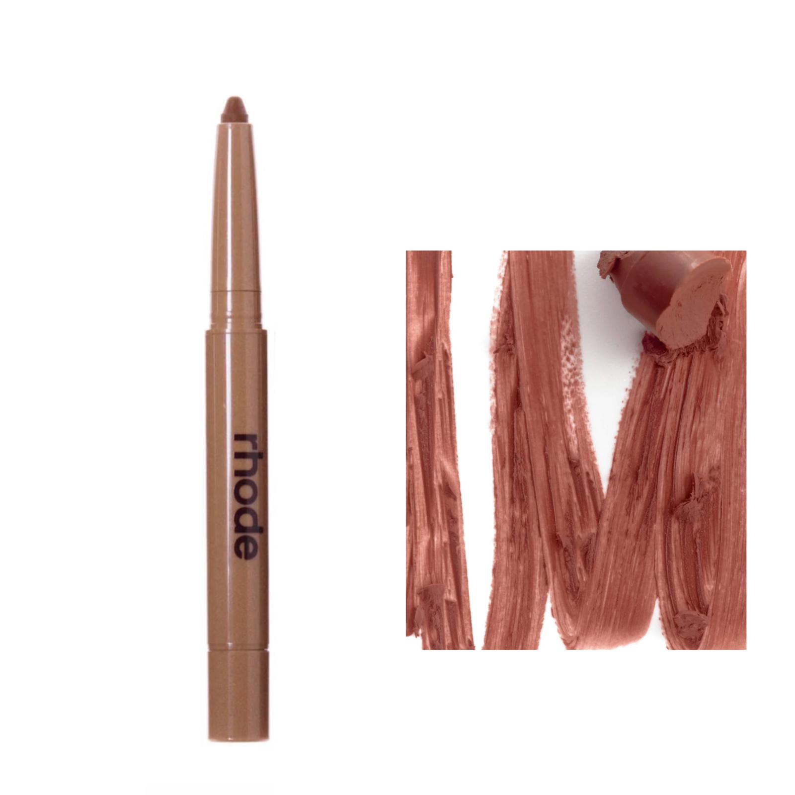 Rhode - peptide lip shape - lean , warm medium brown