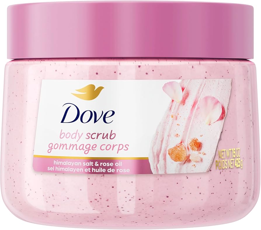 Dove Body Scrub Gommage Corps Himalayan Salt & Rose Oil 425g