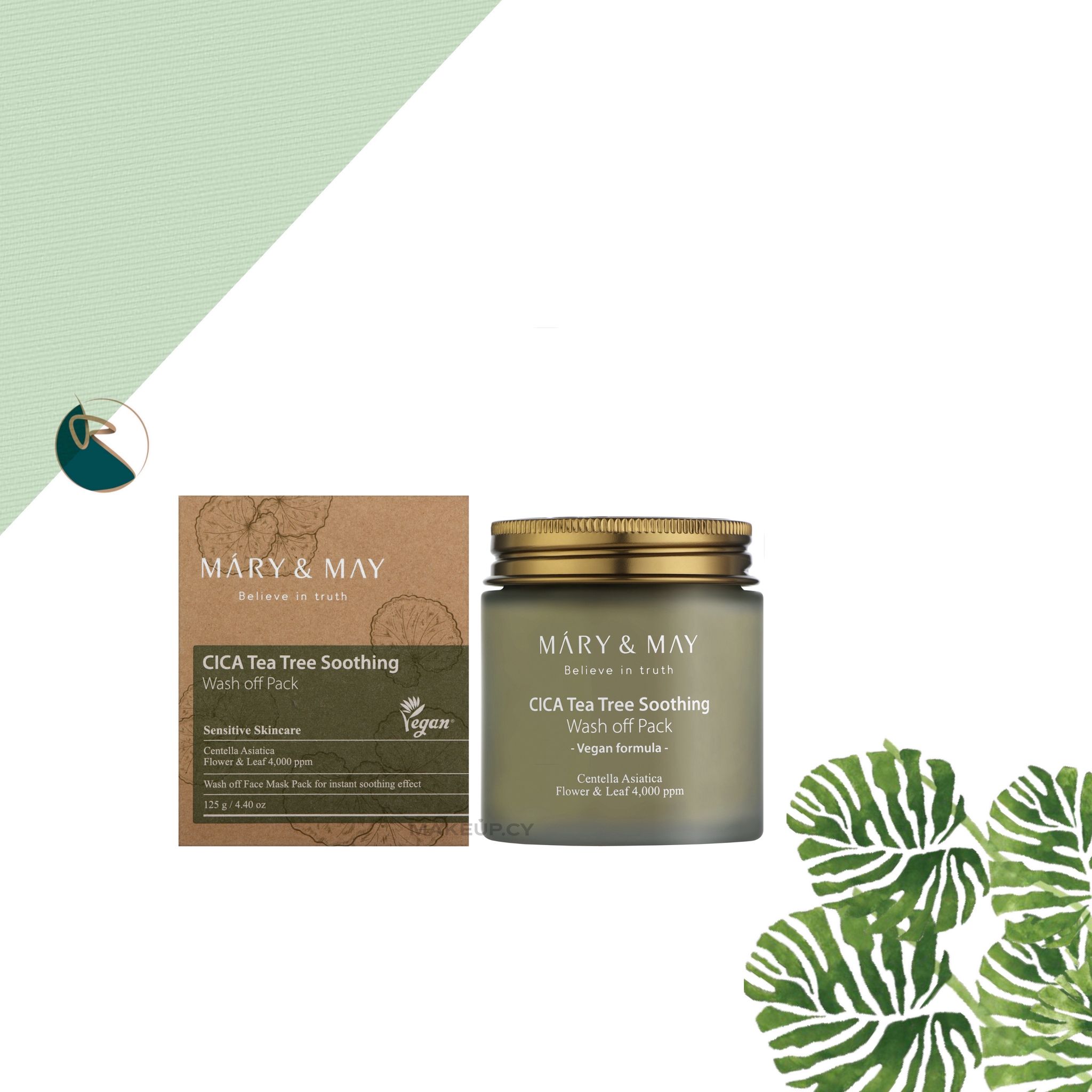 Mary&amp;May Vegan CICA Tea Tree Soothing Wash Off Pack 125g