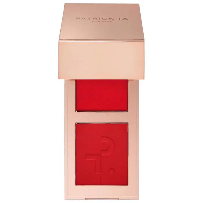 PATRICK TA Mini Major Headlines Double-Take Crème &amp; Powder Blush Duo - she left me on red