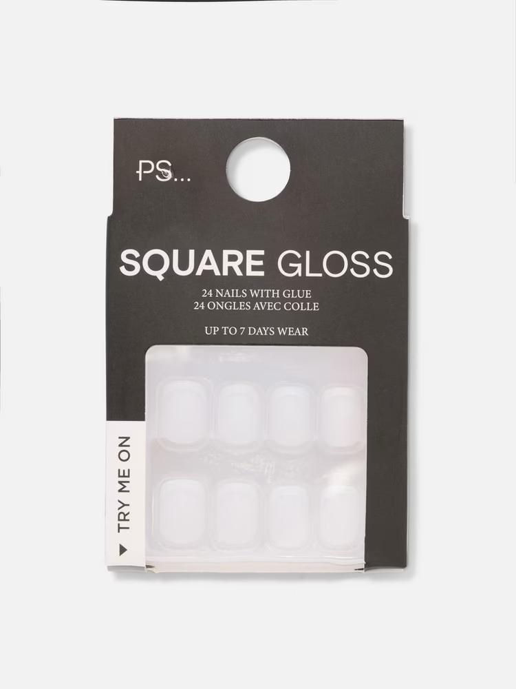 PS... Square Gloss False Nails