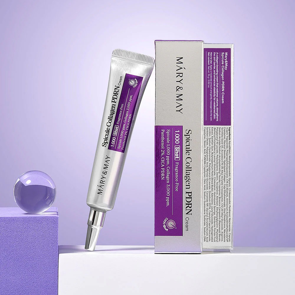 Mary&amp;May, Spicule Collagen PDRN Cream, Fragrance Free, 0.52 oz (15 g)