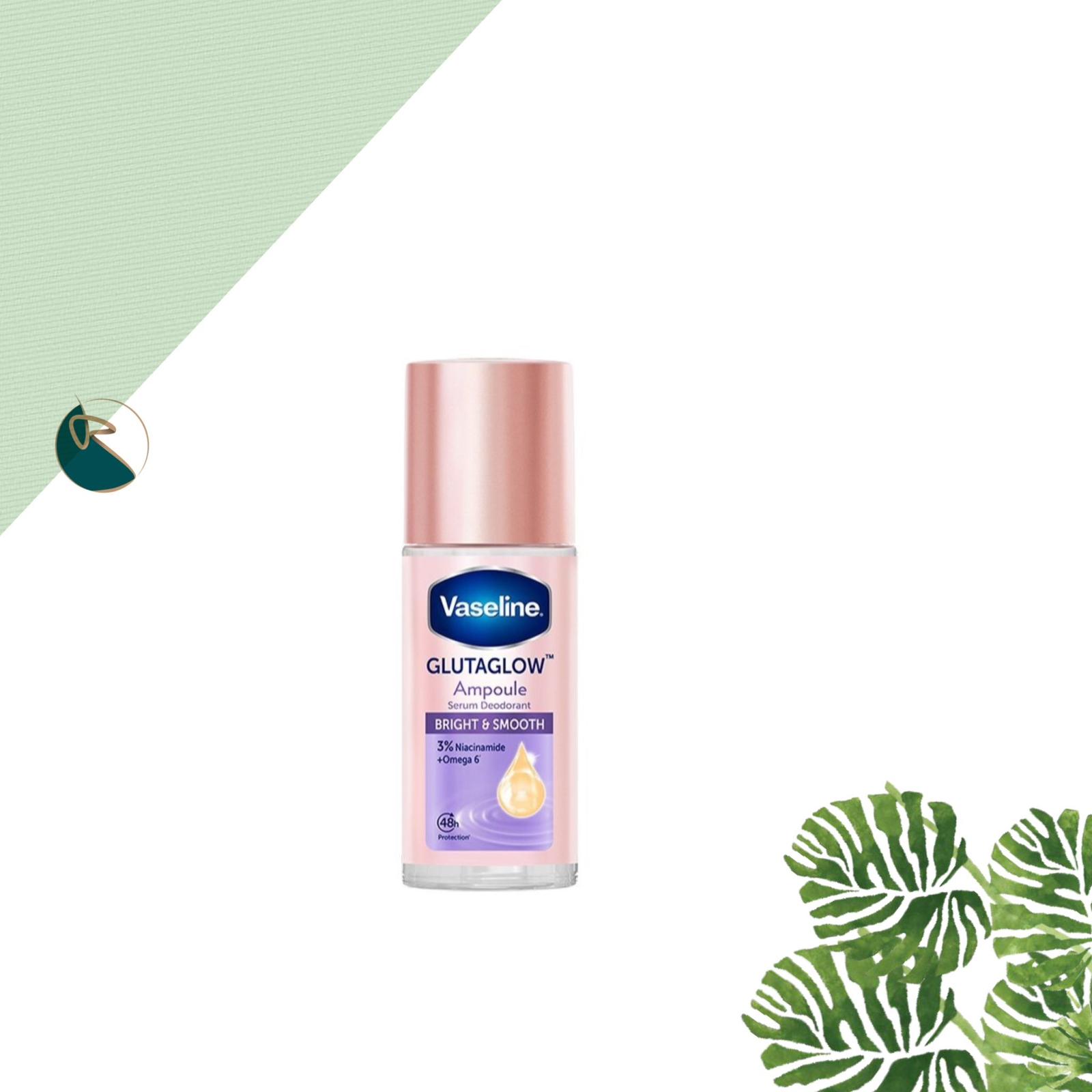 Vaseline Glutaglow Ampoule Serum Deodorant ROLL ON Bright &amp; Smooth 45Ml