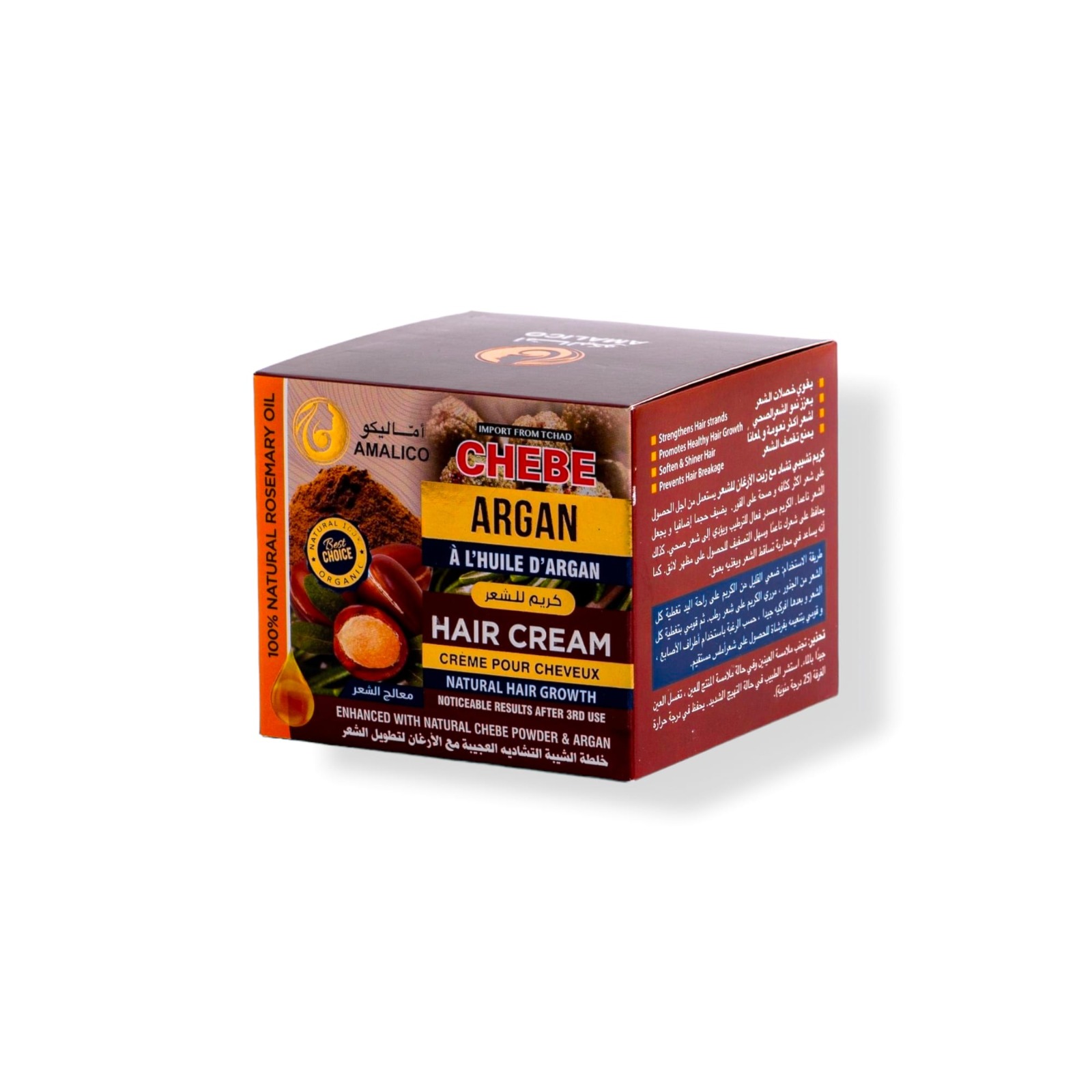 Amalico Chebe Argan Cream For Hair 360Ml