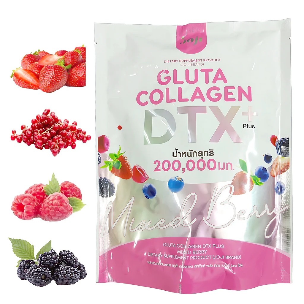 Joji Gluta Collagen DTX+ Mixed Berry Dietary Supplement Product 200,000 mg