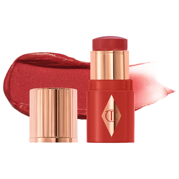 Charlotte Tilbury  Mini Unreal Lip + Cheek Glow Blush Stick with Hyaluronic Acid - cherry glow