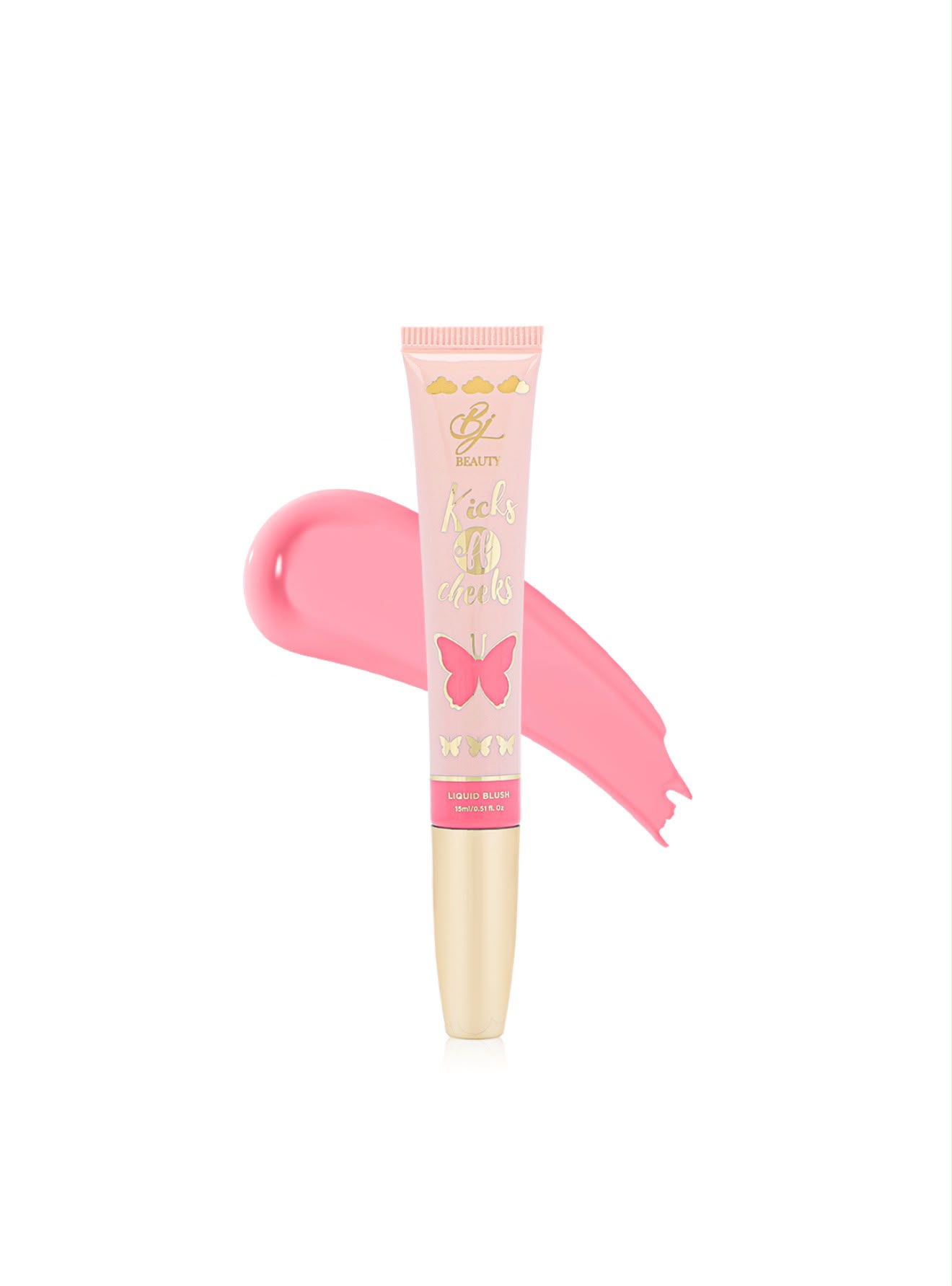 Bj beauty kicks off cheeks liquid blush - pink pie