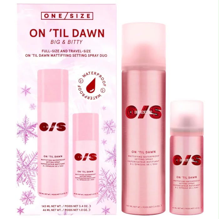 One/Size On 'Til Dawn NEW Mattifying Waterproof Setting Spray Big & Bitty