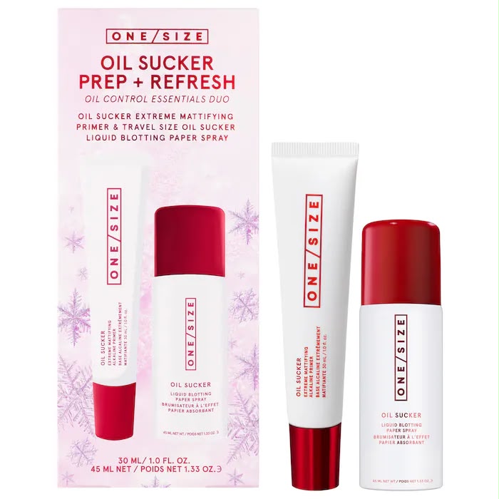 ONE/SIZE by Patrick Starrr Oil Sucker Prep & Refresh Mattifying Duo